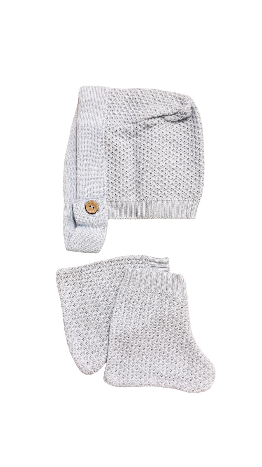 Set cuffietta e calzini di filo cotone neonati
