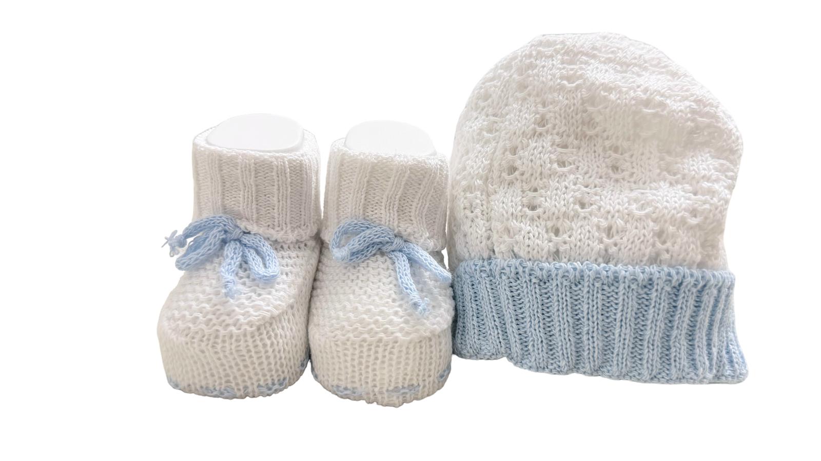 Set calzini e cappellino in filo cotone